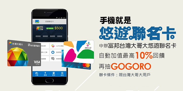 台灣大哥大手機悠遊聯名卡 首月使用率逾7成