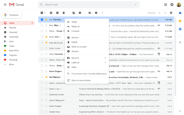 職場人必知！網頁版Gmail 將更強大 右鍵選單添更多實用功能