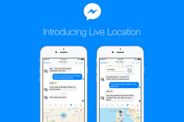 繼Google Maps之後，Messenger也推出即時位置分享功能