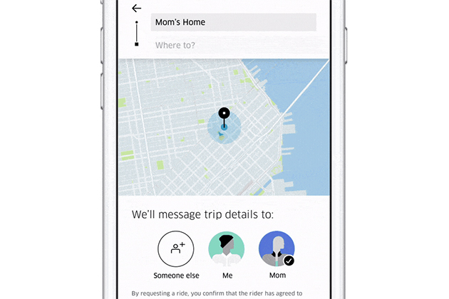 Uber孝親新功能 讓用戶為需要的長輩叫車