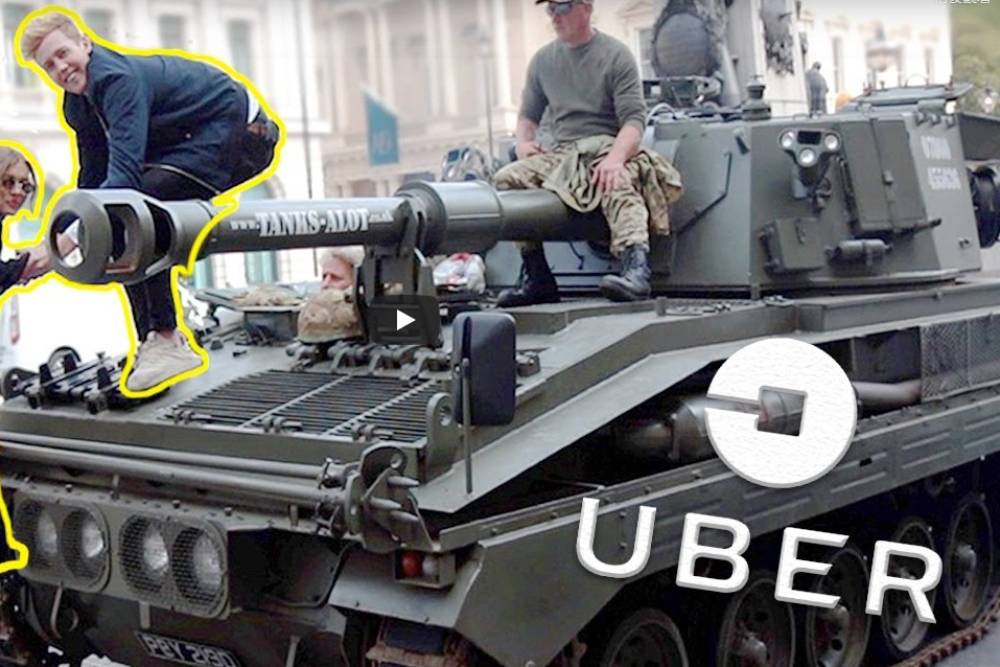 史上最狂！新婚夫婦英國叫Uber 結果開來的是一台「坦克」