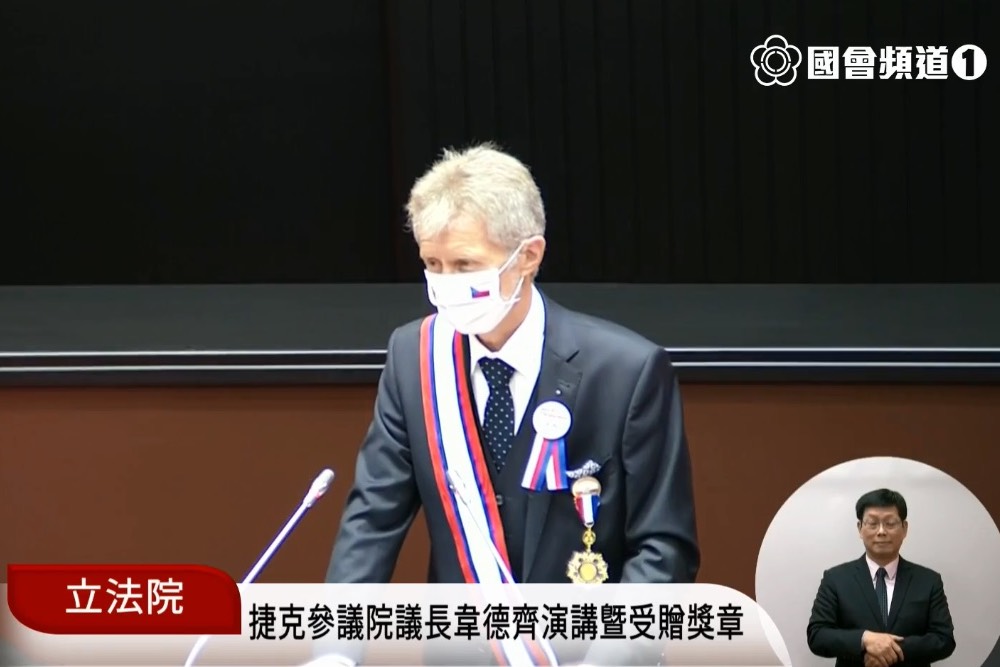 勉勵台灣並暗嗆中共  捷克議長韋德齊：我是一個台灣人 