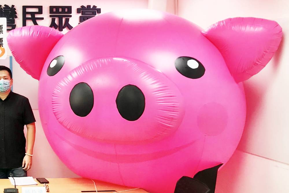 民眾黨：秋鬥遊行帶吉祥物大氣球Flying Pig與民眾鬥陣護台灣