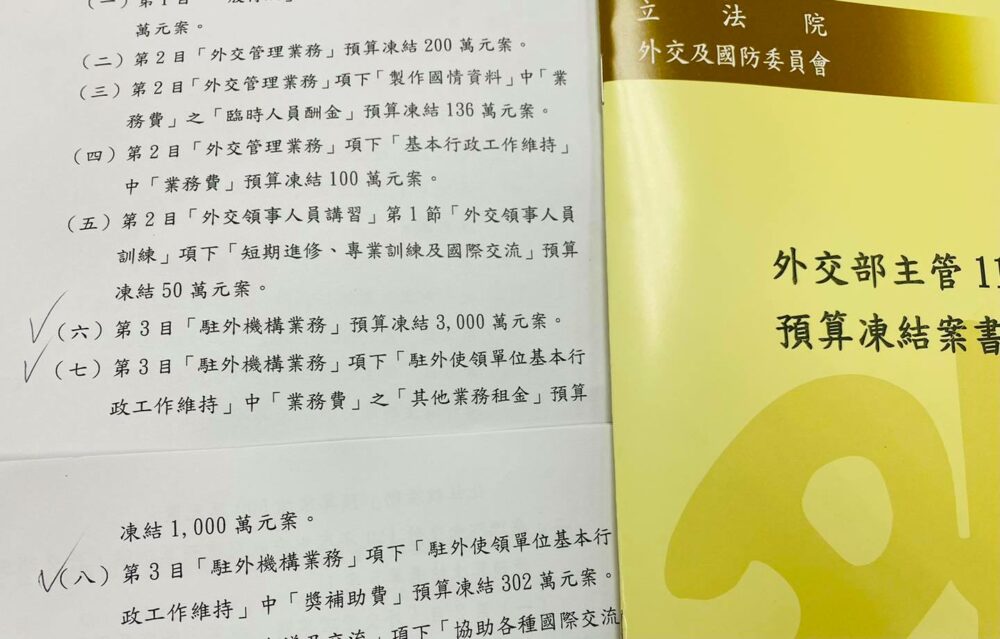 謝長廷稱外交部要求留守、遭藍委「悲淒的霸凌」立院凍結預算 5