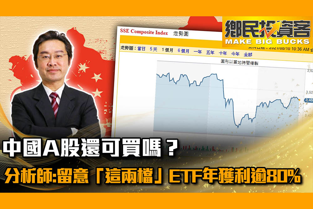 【CNEWS】股市／中國A股還可買嗎？分析師：留意「這兩檔」ETF年獲利逾80%｜鄉民投資客