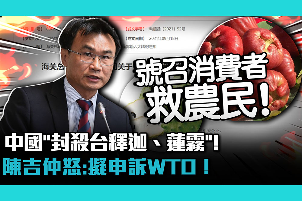【CNEWS】中國「封殺台釋迦、蓮霧」！陳吉仲怒批「無法接受」：9/30前不解決將申訴WTO！