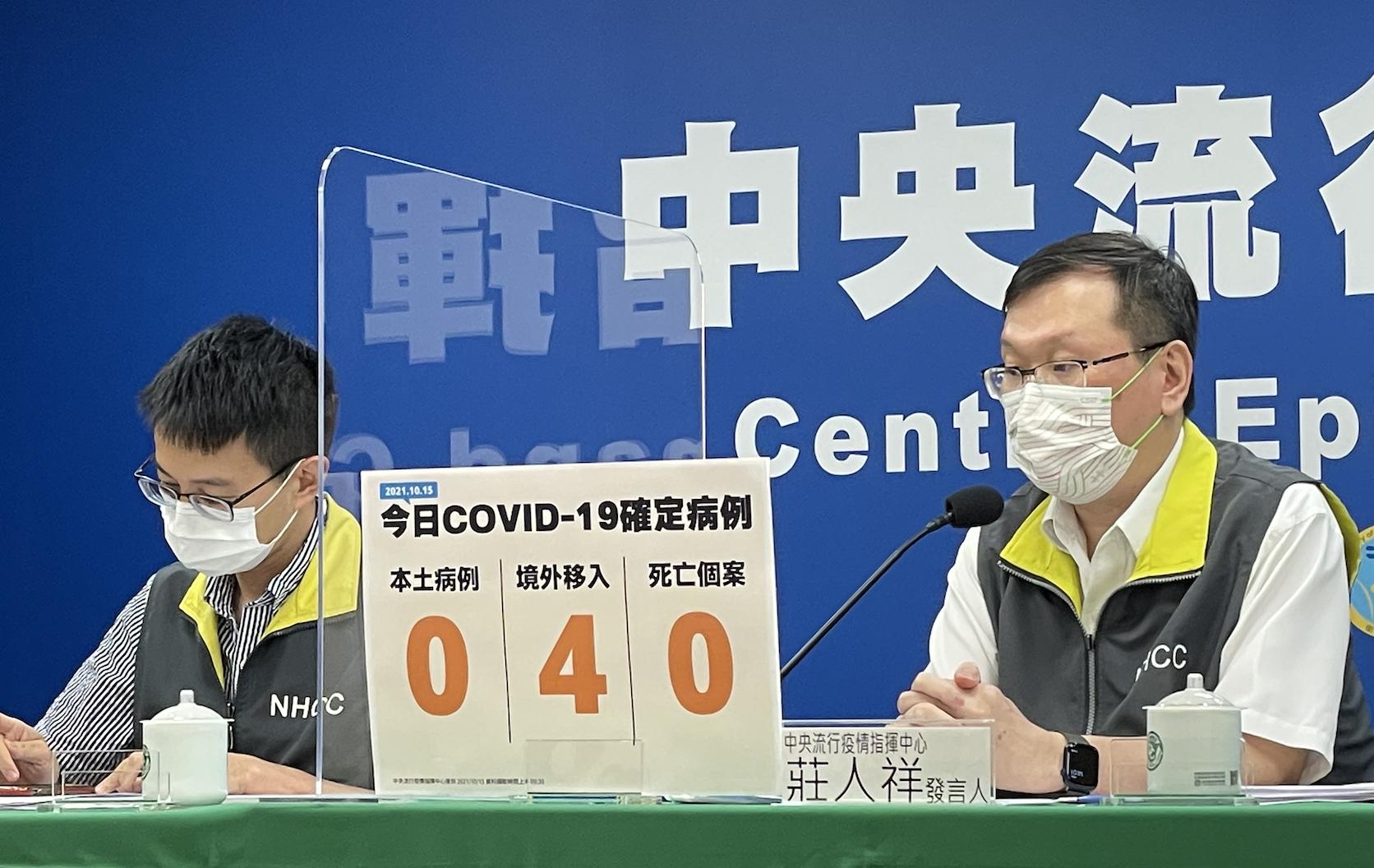 今本土病例、死亡個案雙「+0」   境外卻有1男3女「突破性感染」進台灣