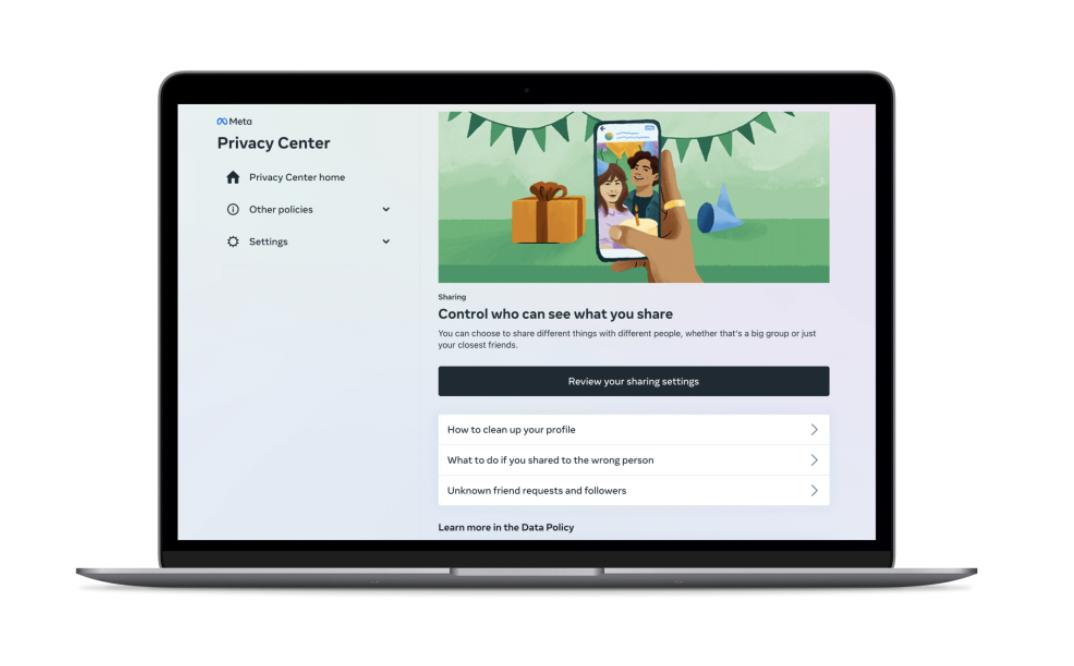 臉書推出全新「隱私中心」 Meta：幫助用戶快速了解、提升帳號安全 