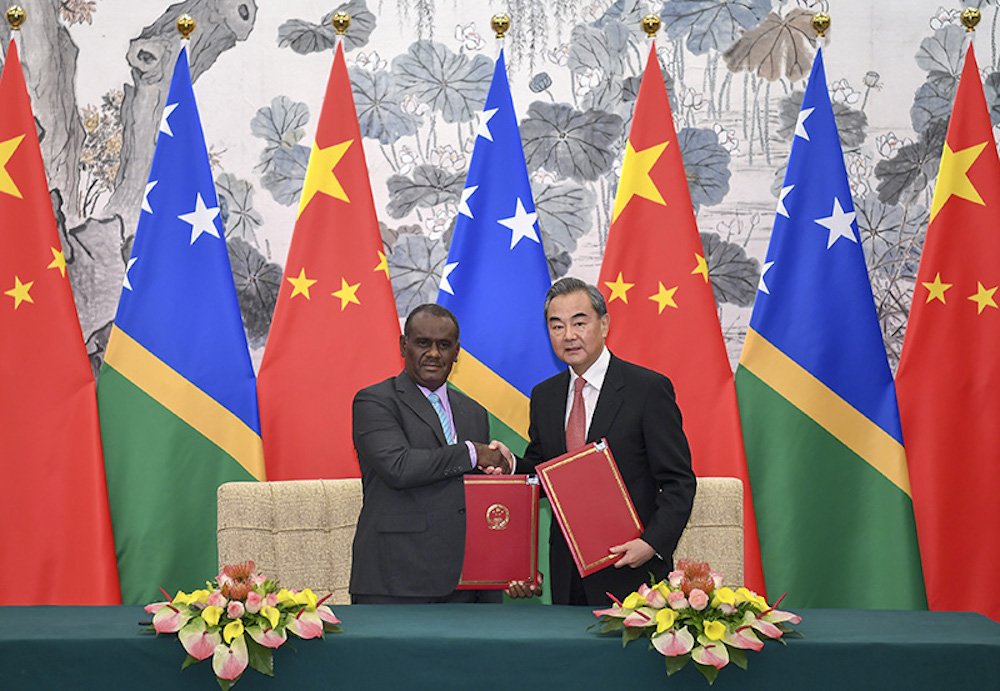 中國和索羅門群島簽安全合作協議 外交部：嚴正關切 危及區域穩定