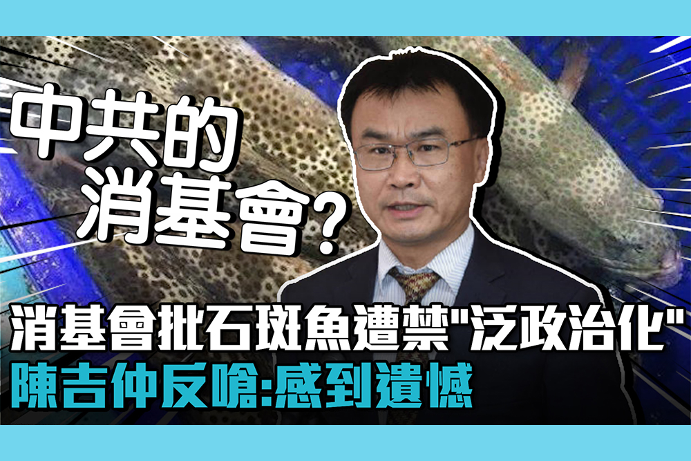 【CNEWS】消基會批石斑魚遭禁「泛政治化」 陳吉仲嗆「遺憾」：是中共的消基會？