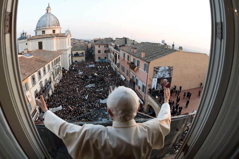 Pope Emeritus Benedict Talked to people