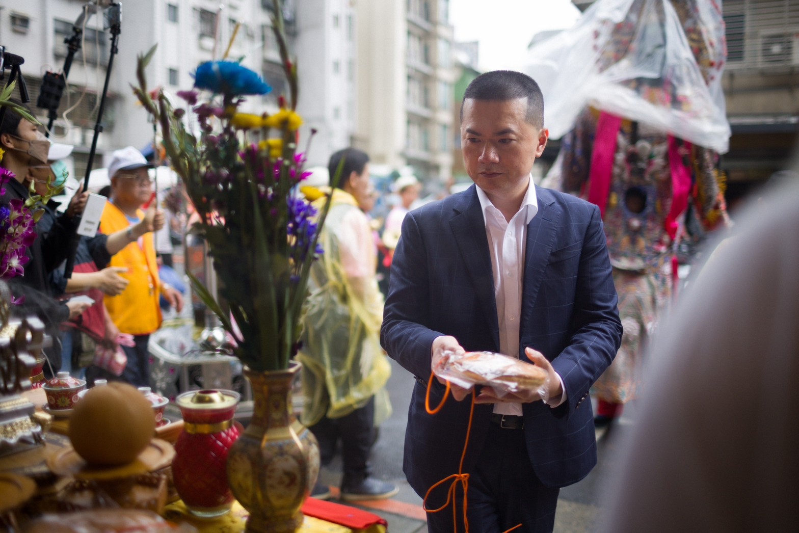 【有影】蔣萬安參拜山腳角媽祖　宏明董座陳啟宏盼保護內湖文化傳承 11