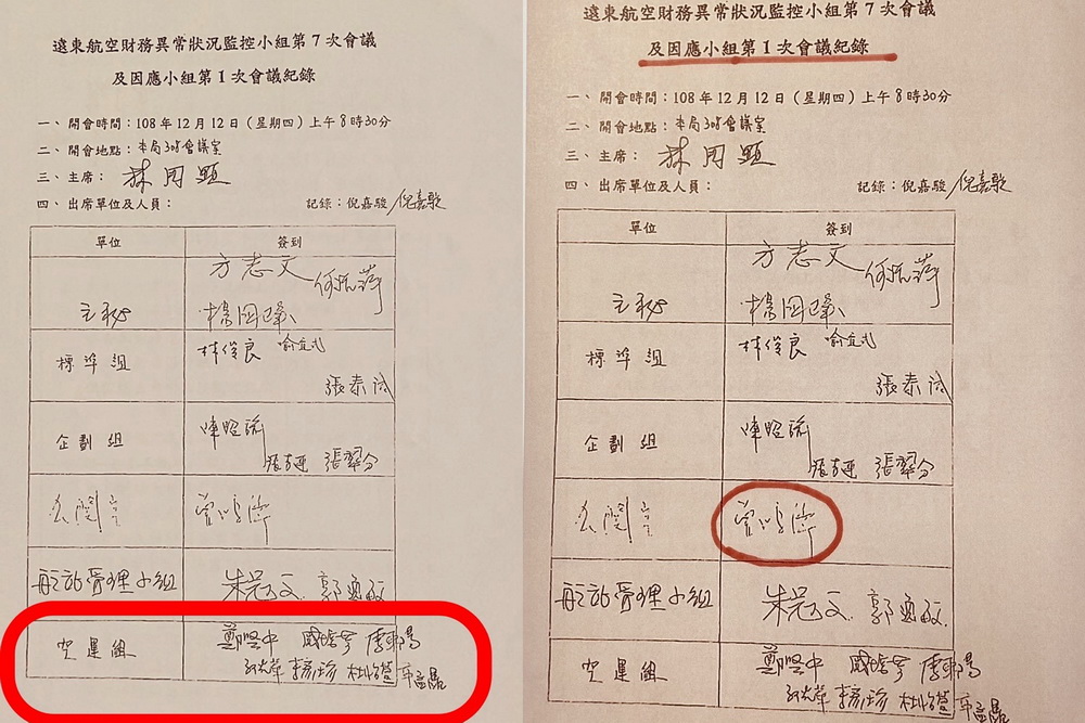 【遠航會議疑雲3-2】2時2地相同簽名　璩美鳳質疑事後加工 5