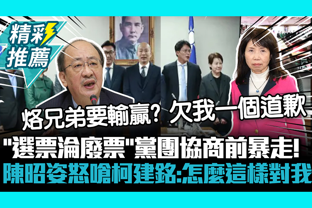 【CNEWS】「選票淪廢票」黨團協商前暴走！陳昭姿怒嗆柯建銘：怎麼這樣對我