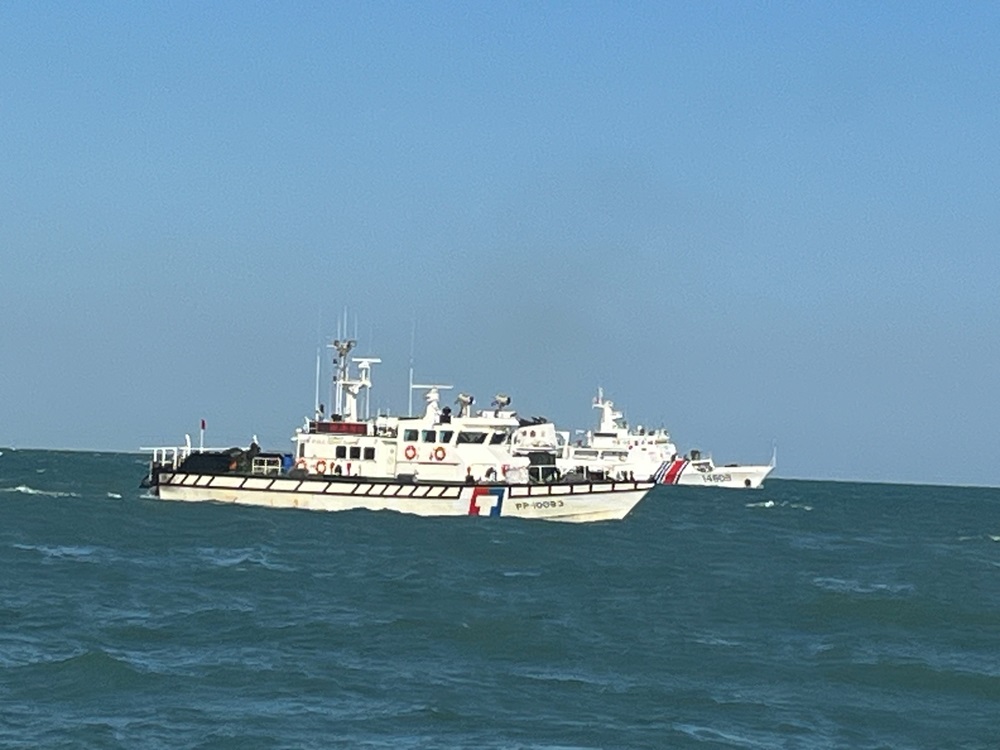 海巡署全程驅離　中國海警船本月5度編隊航入金門水域