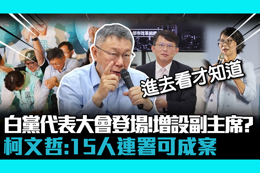 【CNEWS】民眾黨黨代表大會登場！增設副主席？ 柯文哲：15人連署可成案