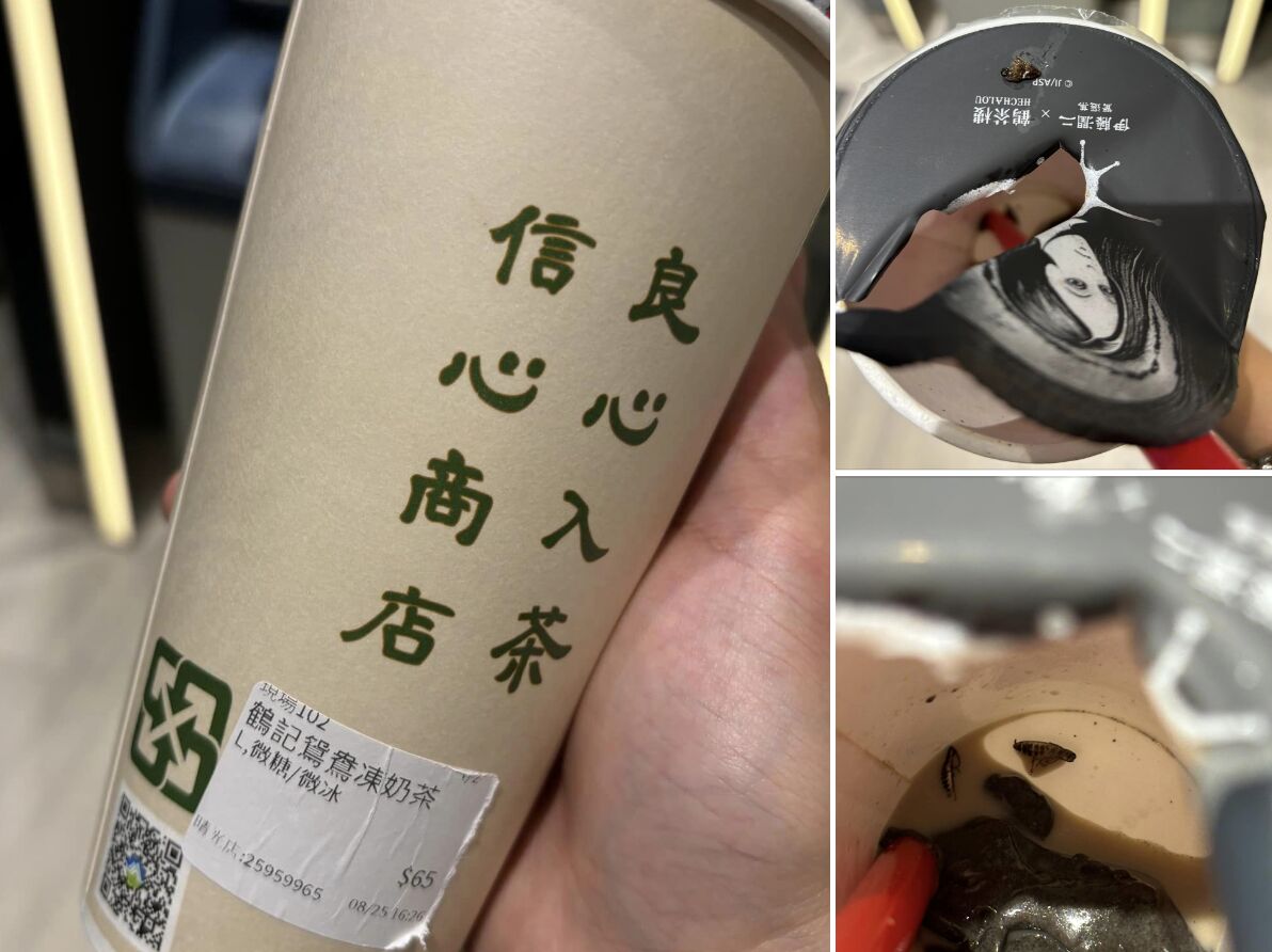 喝茶飲「口感脆脆的」竟是爆漿蟑螂 北市衛生局要查鶴茶樓了！最重罰曝光 221