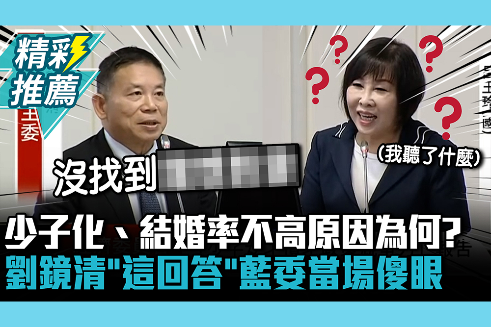 【CNEWS】少子化、結婚率不高原因為何？國發會主委劉鏡清「這回答」藍委當場傻眼