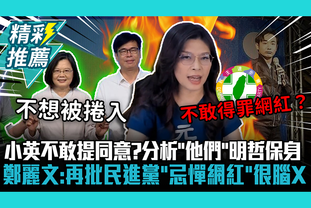 【CNEWS】 蔡英文不敢提同意罷免？鄭麗文分析「他們」明哲保身 再批民進黨「忌憚網紅」很腦X