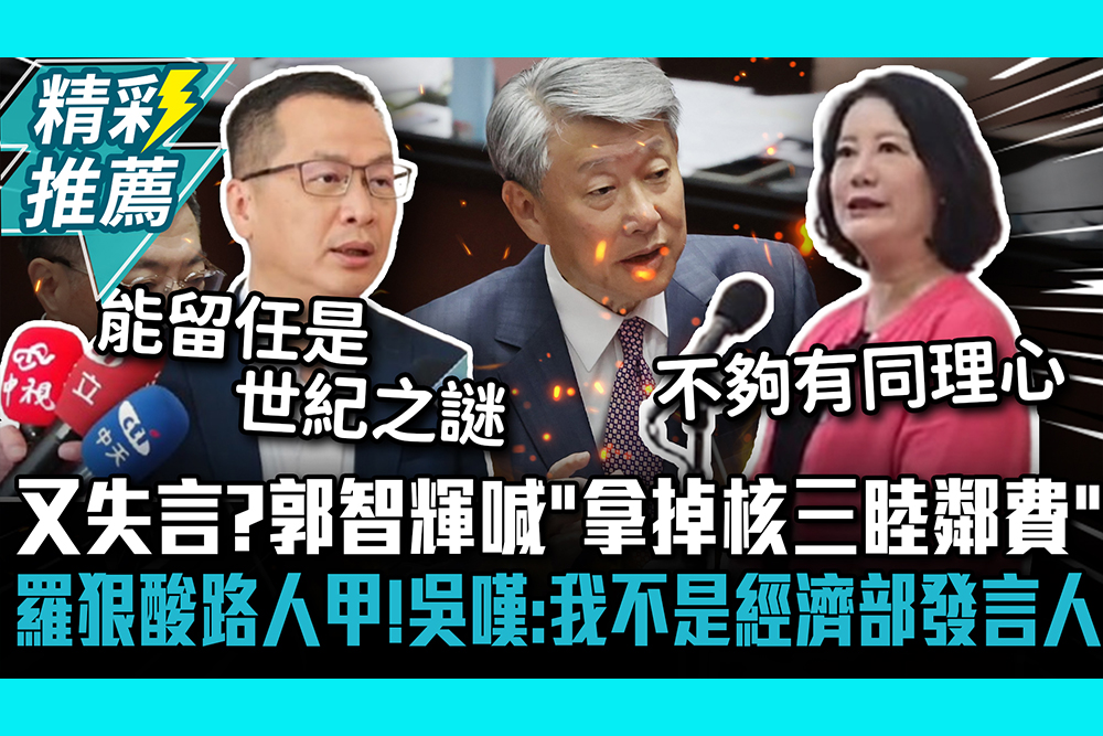 【CNEWS】 又失言？郭智輝喊「拿掉核三睦鄰費」 羅智強狠酸路人甲！吳思瑤嘆：我不是經濟部發言人