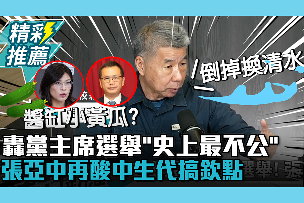 【CNEWS】醬缸文化的小黃瓜！轟黨主席選舉「史上最不公」 張亞中再酸中生代搞欽點