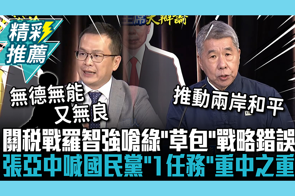 【CNEWS】關稅戰何解？羅智強嗆綠「草包」戰略錯誤 張亞中喊國民黨「1任務」才是重中之重