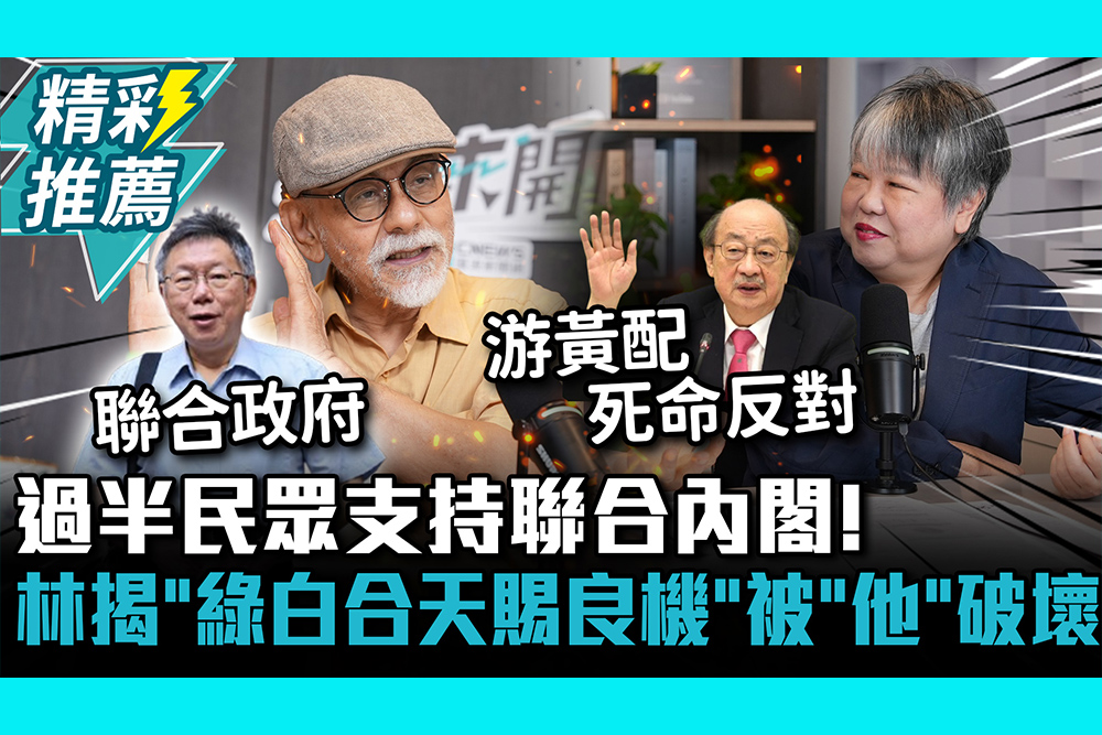 【CNEWS】過半民眾支持聯合內閣！林濁水揭「綠白合天賜良機」被「他」破壞