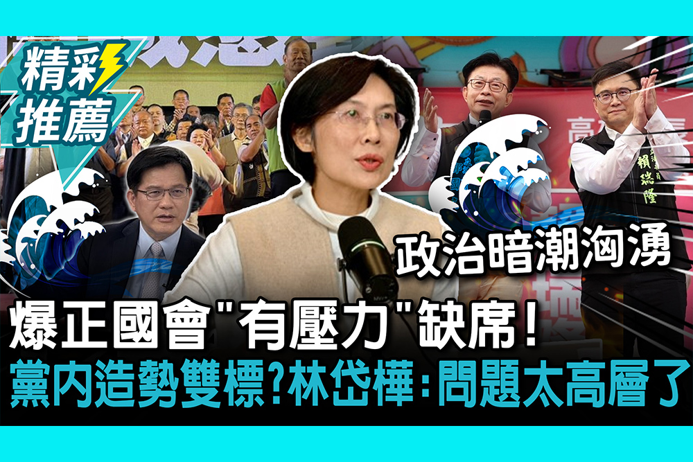 【CNEWS】爆正國會「有壓力」缺席！黨內造勢雙標？林岱樺直呼：問題太高層了