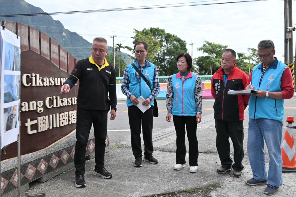 吉安鄉保全戶擬裝防災廣播 游淑貞現勘土石流潛勢溪域 吉安鄉保全戶擬裝防災廣播 游淑貞現勘土石流潛勢溪域