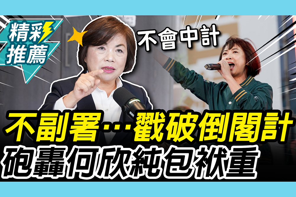 【CNEWS】財劃法不副署…戳破倒閣計！楊瓊瓔再轟何欣純「有包袱」不敢說不