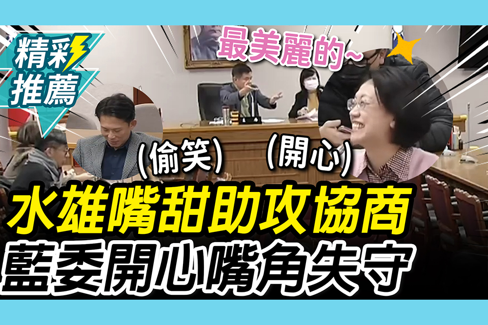【CNEWS】協商露曙光？水雄「嘴甜」助攻再虧審計部 她「嘴角失守」黃國昌也偷笑