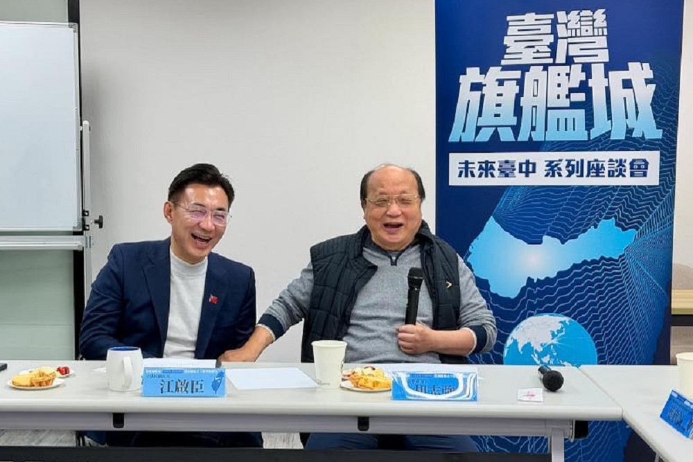 現身力挺江啟臣參選台中市長 胡志強:8年前就支持! 現身力挺江啟臣參選台中市長 胡志強:8年前就支持!