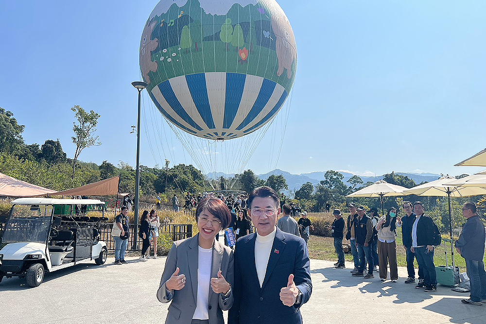邀江啟臣一同搭氦氣球「高升」　許淑華認同中投一家親
