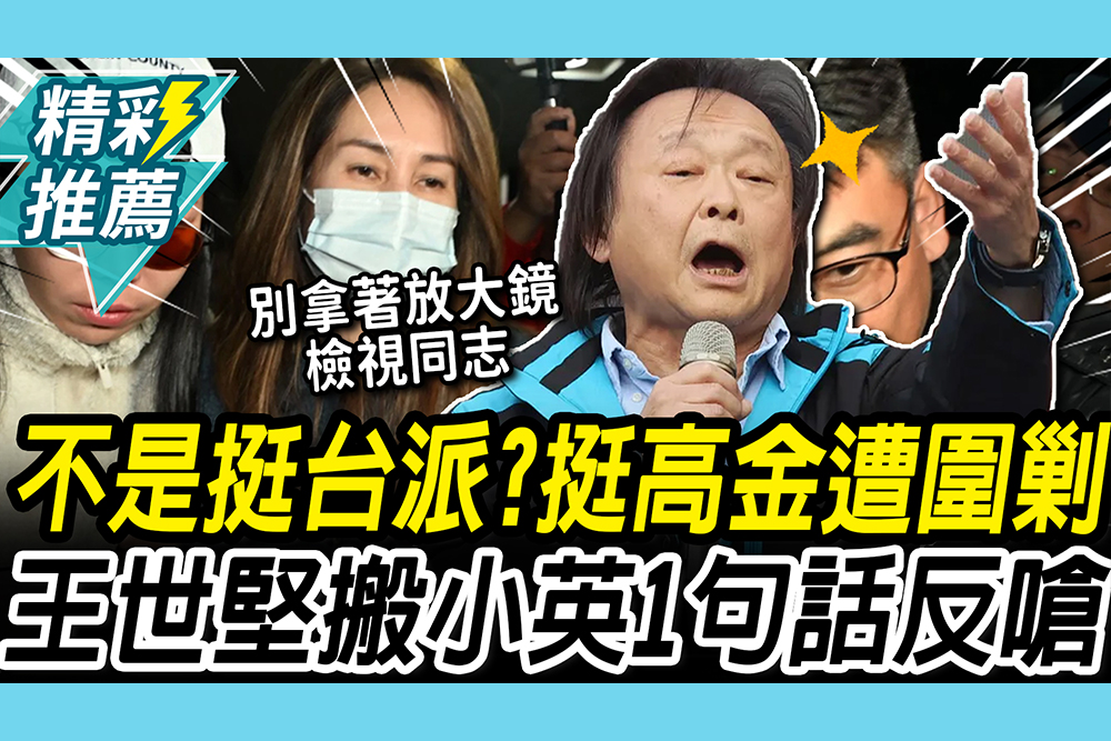 【CNEWS】挺高金遭圍剿！吳思瑤喊「這不是挺台派」 王世堅搬小英「1句話」反嗆