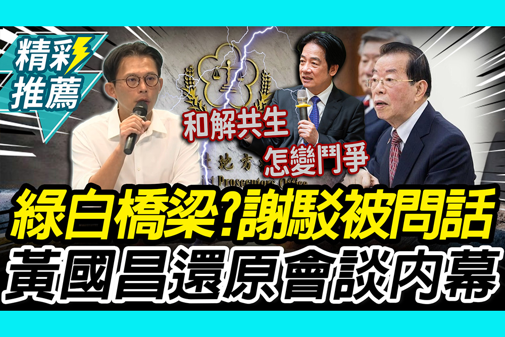 【CNEWS】綠白橋梁？謝長廷駁總統問話！黃國昌還原會談內幕