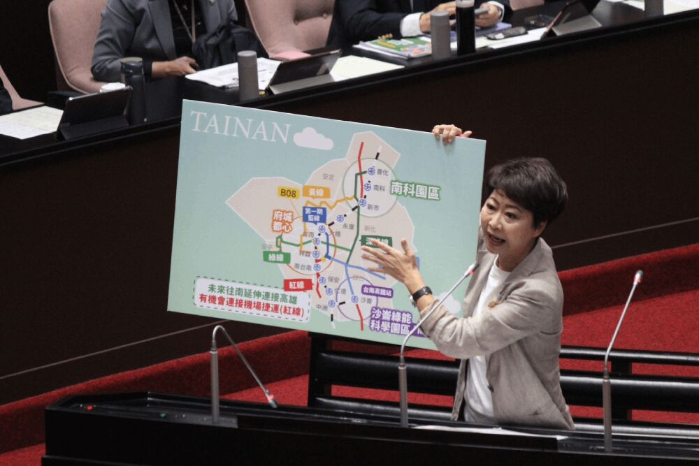 陳亭妃促台南捷運先形成「半環狀」路網　工程會4月現勘、拚藍線一期10月發包