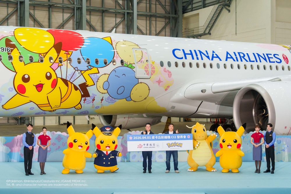 皮卡丘彩繪機再現身　華航第二架寶可夢主題彩繪機將升空 5