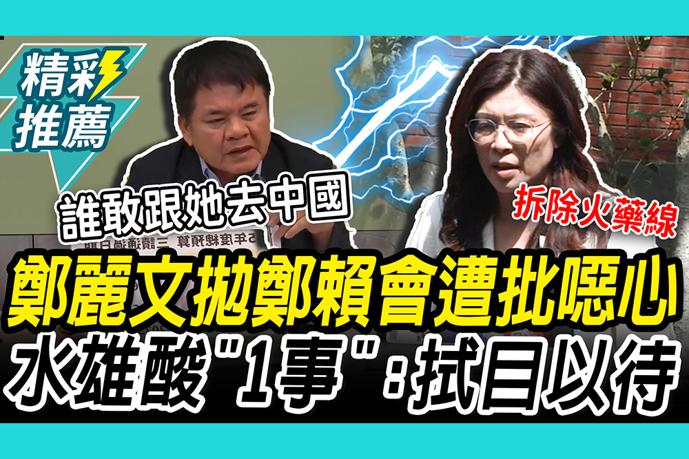 【CNEWS】「鄭賴會」遭批噁心！莊瑞雄酸「1事」：拭目以待 鄭麗文籲綠營「下架台獨黨綱」