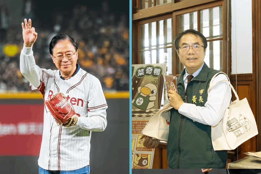 照片來源：張善政與黃偉哲臉書照片合併