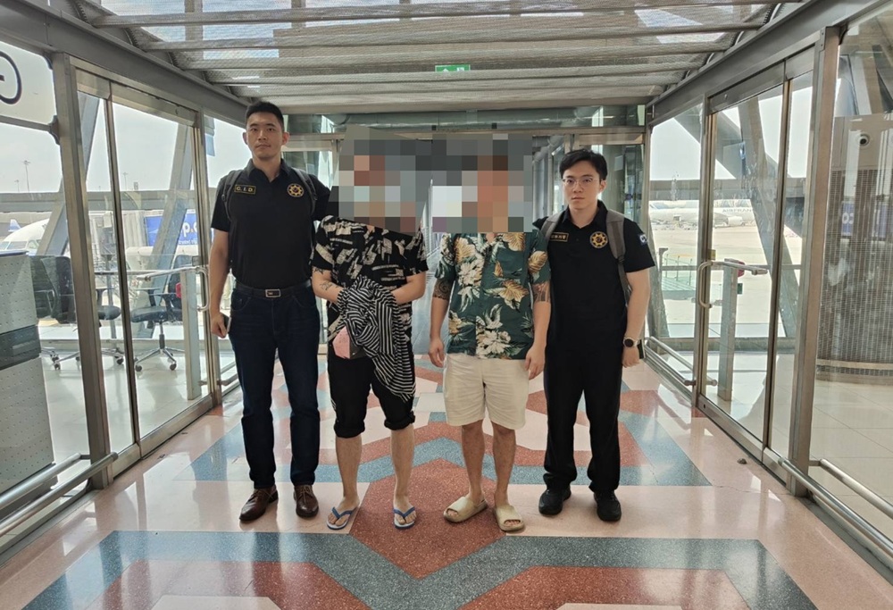 兩通緝犯潛逃泰國逾2年　刑事局聯手泰警緝捕今返台