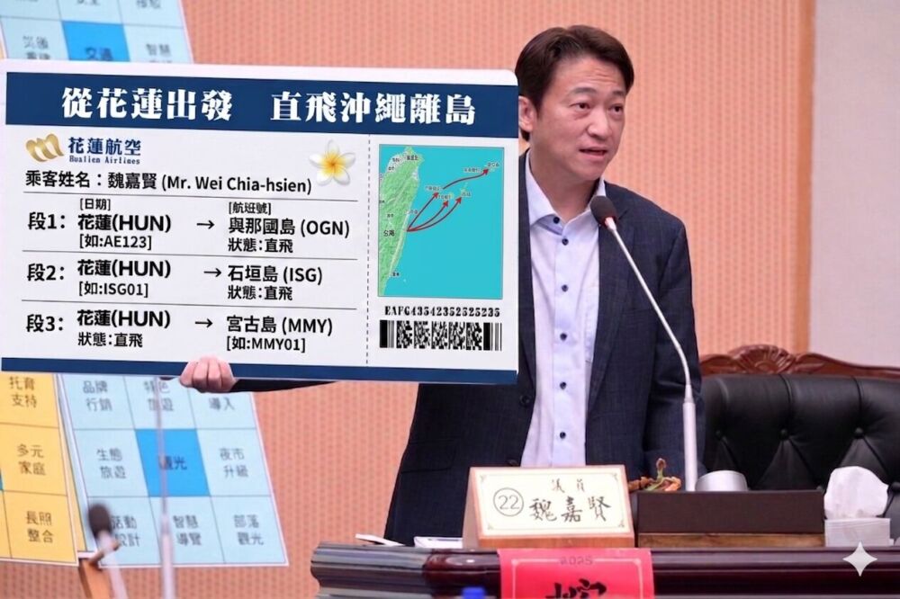 華信擬停飛花蓮2航線　魏嘉賢：開闢對與那國島、石垣島等短程國際航線