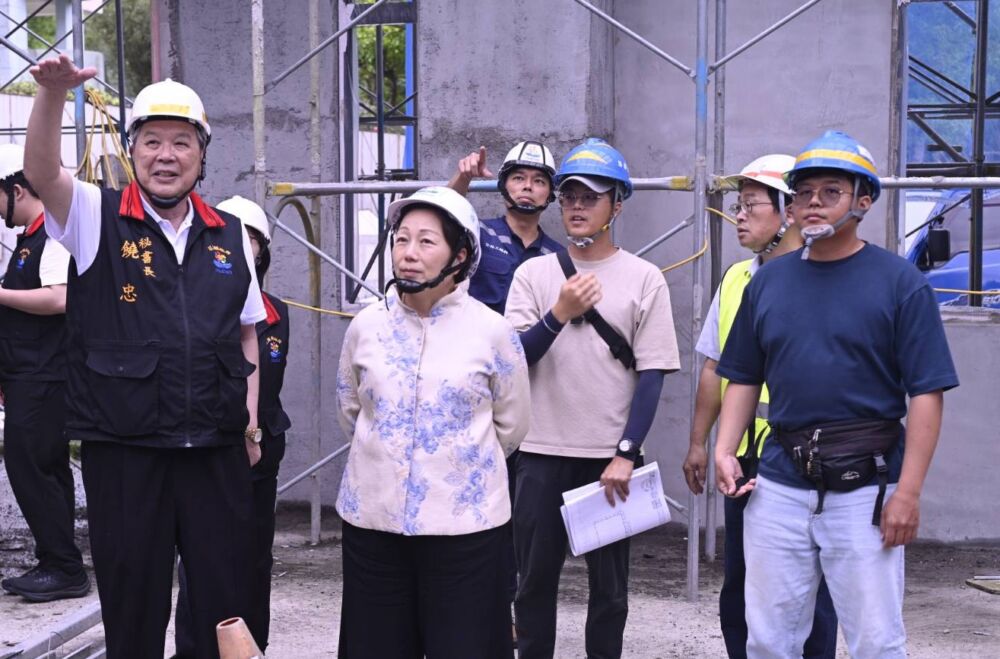 饒忠陪同會勘富北國中復建工程　徐榛蔚預計6月完工 17