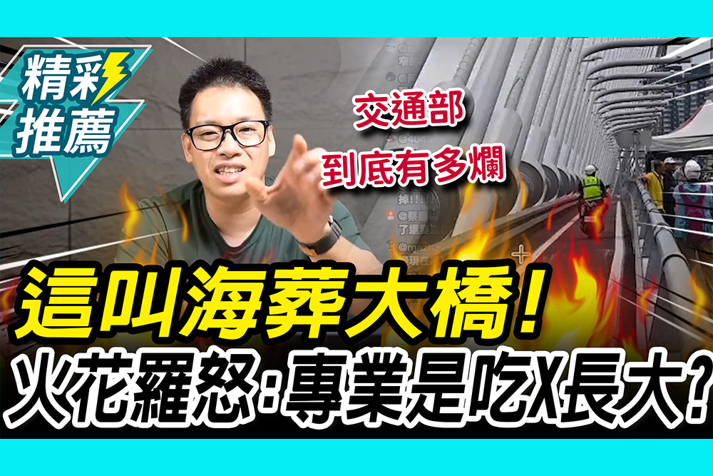 【CNEWS】 這叫海葬大橋！淡江大橋驚見「直角殺手」阻尼器 火花羅怒：專業是吃X長大？