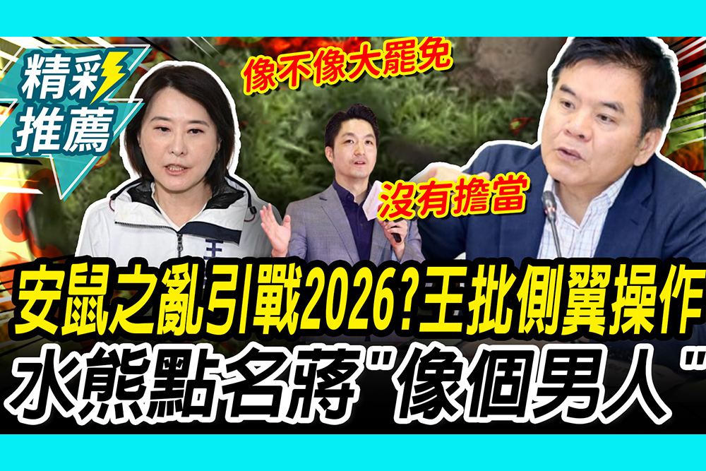 【CNEWS】安鼠之亂引戰2026？王鴻薇批側翼操作 水熊點名蔣萬安「像個男人」