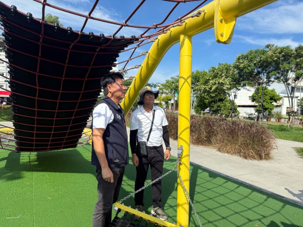 台東市攀爬公園遊具螺絲鬆脫疑人為破壞　陳銘風要求警方徹查