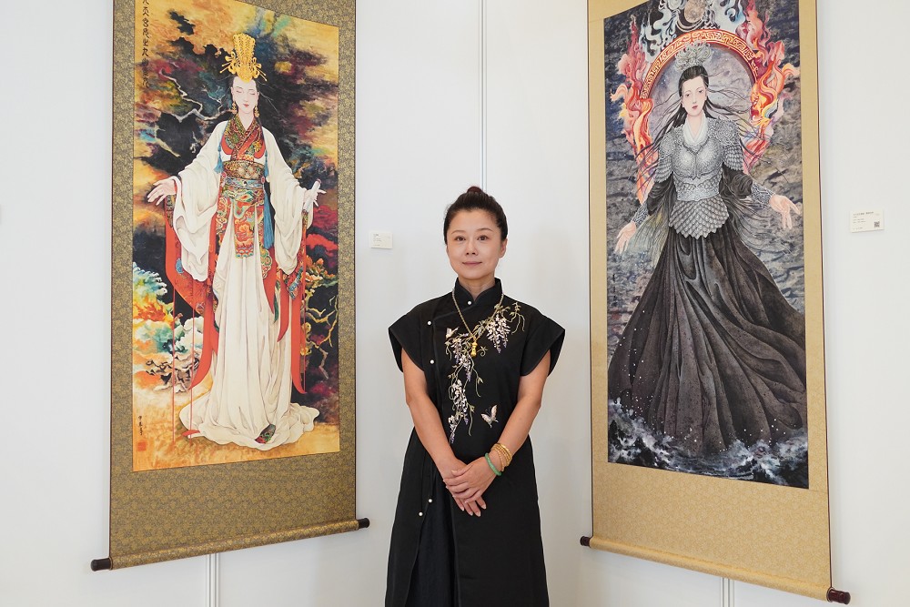 【有影】《她來自崑崙．玄墨蓮華》九天玄女法相真跡完整展出　書畫家宋文琪：女神不只是被仰望的存在