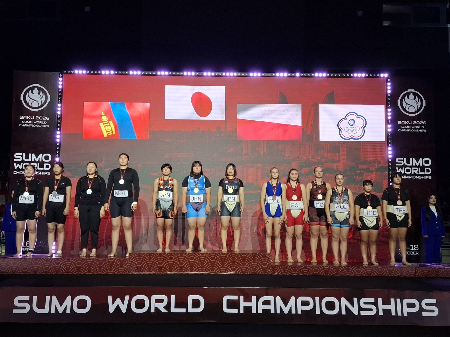 台灣相撲隊揚威世界錦標賽！勇奪5面獎牌　女子團體睽違12年再摘銅