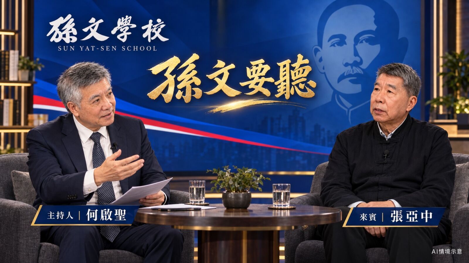 孫文學校節目明日重播　何啟聖專訪張亞中剖析台灣直選三十年得失